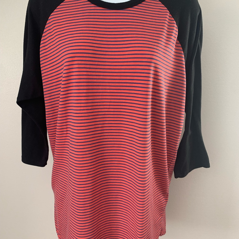 LuLa Roe Baseball Style Striped Tee - Picture 14 of 16